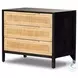 Sydney Black Wash Mango Large 3 Drawer Nightstand