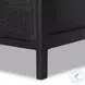 Sydney Black Wash Mango and Black Cane Large 3 Drawer Nightstand