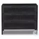 Sydney Black Wash Mango and Black Cane Large 3 Drawer Nightstand