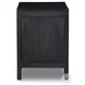 Sydney Black Wash Mango and Black Cane Large 3 Drawer Nightstand