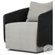 Maven Faux Black Hyacinth Outdoor Swivel Chair