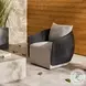Maven Faux Black Hyacinth Outdoor Swivel Chair