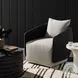 Maven Faux Black Hyacinth Outdoor Swivel Chair