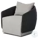 Maven Faux Black Hyacinth Outdoor Swivel Chair