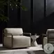Stroud Washed Brown Outdoor Swivel Chair