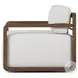 Stroud Stained Toasted Brown Outdoor Swivel Chair