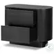 Paden Aged Black Acacia 2 Drawer Nightstand