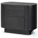Paden Aged Black Acacia 2 Drawer Nightstand