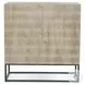 Kelby Light Wash Carved Mango 2 Door Bar Cabinet