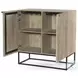 Kelby Light Wash Carved Mango 2 Door Bar Cabinet
