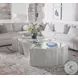 Signature Designs Dry Gesso White Asymmetrical Capitola Cocktail Table
