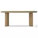 Paden Worn Oak Veneer 51" Oval Occassional Table Set