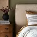 Quincy Lisbon Cream Performance Fabric Queen Upholstered Bed