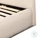 Quincy Lisbon Cream Performance Fabric King Upholstered Bed