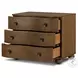 Tiago Toasted Oak Veneer 3 Drawer Nightstand