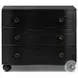 Tiago Distressed Black 3 Drawer Nightstand