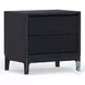 June Vintage Black 2 Drawer Nightstand