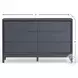 June Vintage Black 6 Drawer Dresser