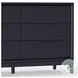 June Vintage Black 6 Drawer Dresser