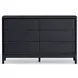 June Vintage Black 6 Drawers Dresser