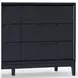June Vintage Black 6 Drawers Dresser