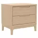 June Light Oak 2 Drawers Nightstand