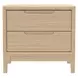 June Light Oak 2 Drawers Nightstand