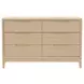 June Light Oak 6 Drawers Dresser