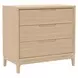 June Light Oak 3 Drawers Chest