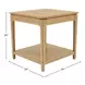 June Light Oak Square End Table