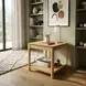 June Light Oak Square End Table