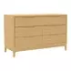 June Light Oak 6 Drawer Dresser