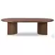 Paden Seasoned Brown Acacia Oval Coffee Table