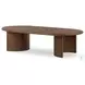 Paden Seasoned Brown Acacia Oval Coffee Table
