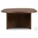 Paden Seasoned Brown Acacia Oval Coffee Table