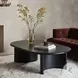 Paden Aged Black Acacia Oval Coffee Table