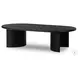 Paden Aged Black Acacia Oval Coffee Table
