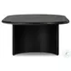 Paden Aged Black Acacia Oval Coffee Table