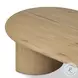 Paden Worn Oak Veneer Oval Coffee Table