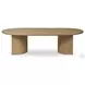 Paden Worn Oak Veneer Oval Coffee Table