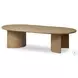 Paden Worn Oak Veneer Oval Coffee Table