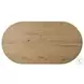 Paden Worn Oak Veneer Oval Coffee Table