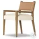 Ferris Thames Cream Performance Fabric Dining Armchair Set of 2
