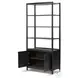 Glenview Smoked Black Oak 2 Door Bookcase