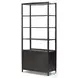 Glenview Smoked Black Oak 2 Door Bookcase