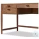 Glenview Weathered Oak Veneer 68" Drawer Desk