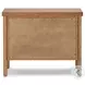 Roark Amber Oak Veneer 2 Drawer Nightstand