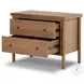 Roark Amber Oak Veneer 2 Drawer Nightstand