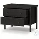 Roark Ebony Oak Veneer 2 Drawer Nightstand