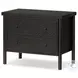 Roark Ebony Oak Veneer 2 Drawer Nightstand